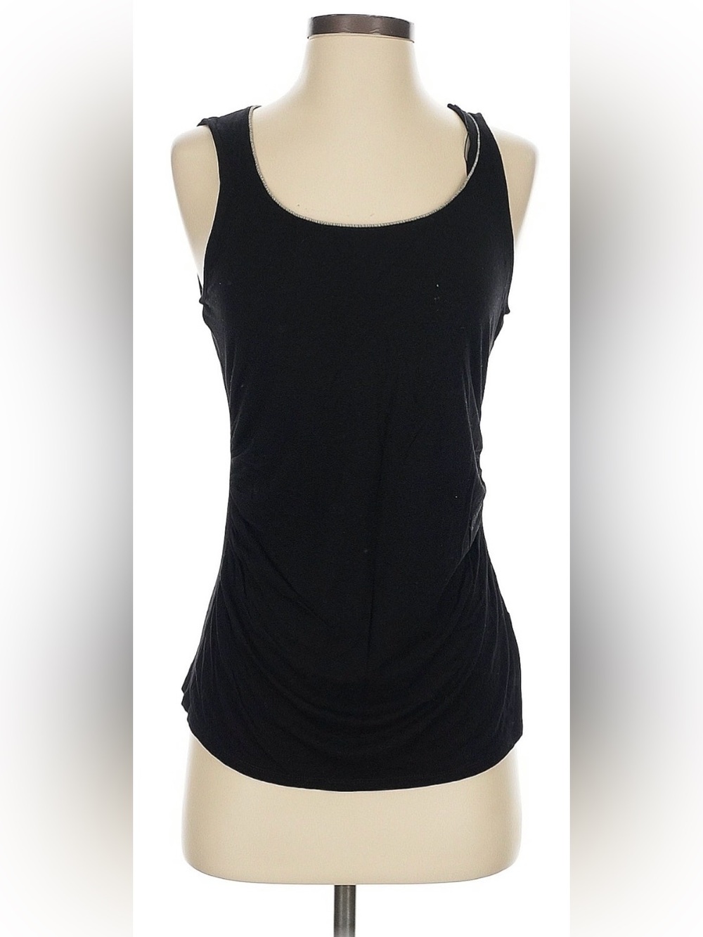 White House Black Market Black Scoop Neck Camisole